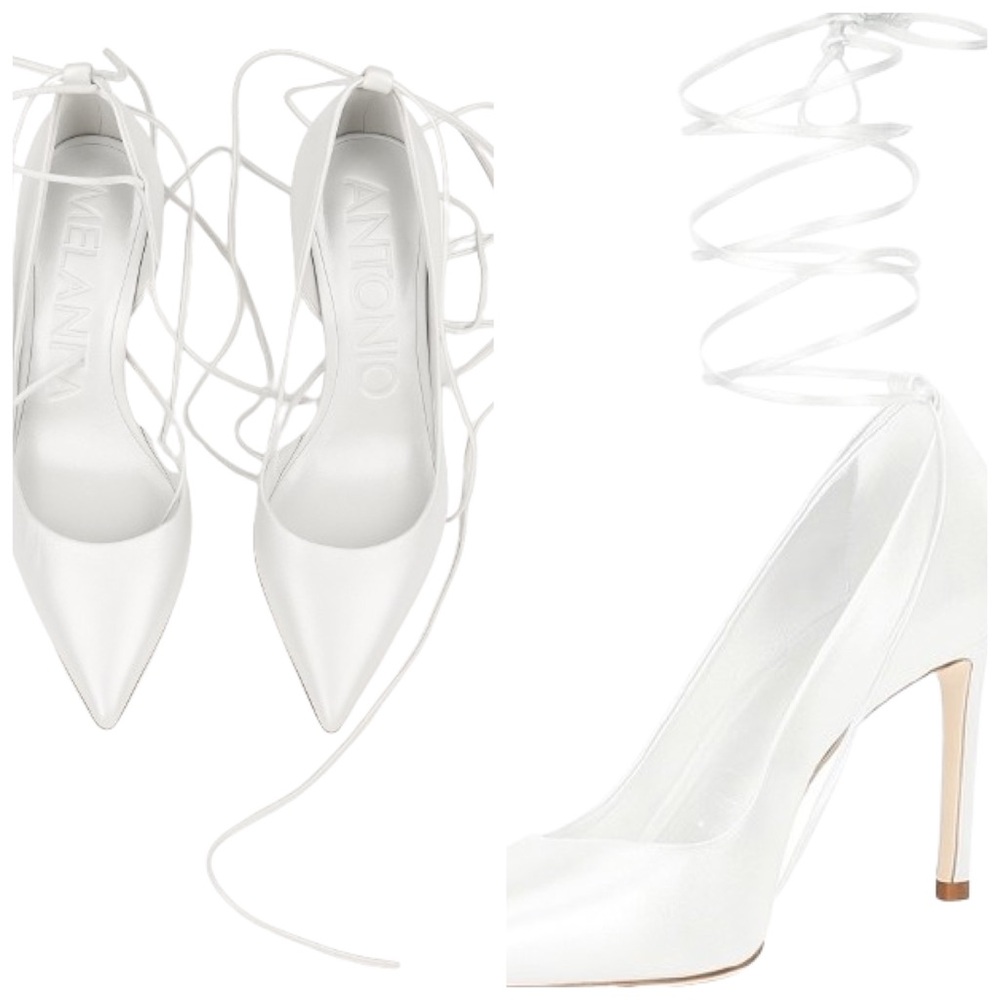 ANTONIO MELANI White Lace-Up Heels